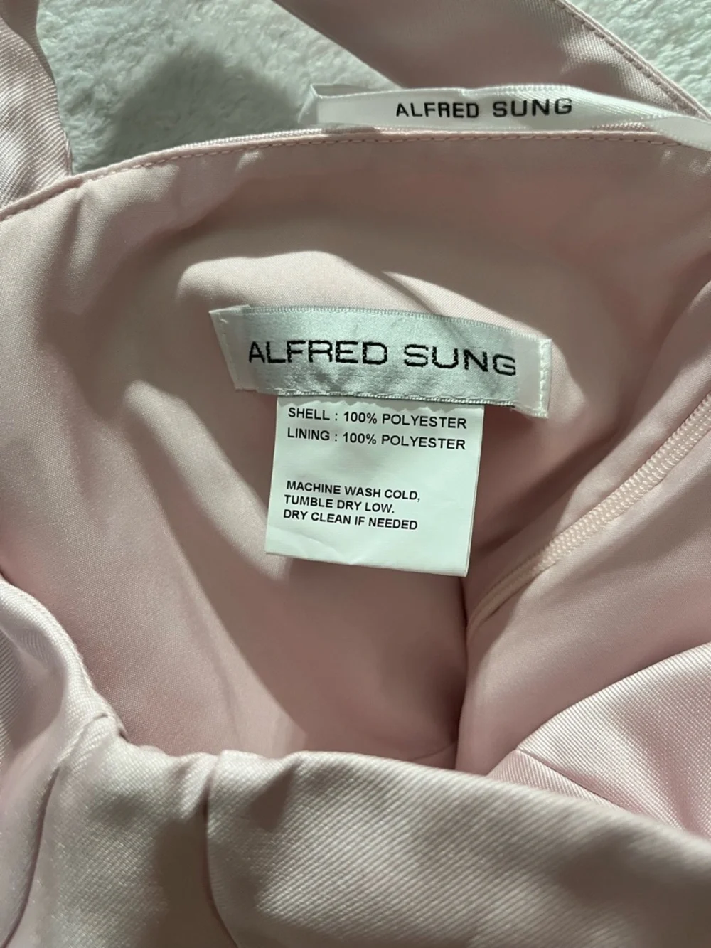 Alfred Sung Tie Back Ballet Pink Corset Gown Dress Long Formal Maxi Pastel 12 - Picture 16 of 16